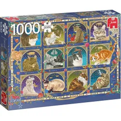 Puzzle Jumbo Horóscopo de Gatos de 1000 Piezas 18853