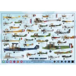 Puzzle Ricordi Aviones Primera Guerra Mundial de 1000 piezas 2804N00016