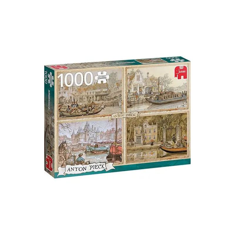 Puzzle Jumbo 1000 piezas Botes en el canal 18855