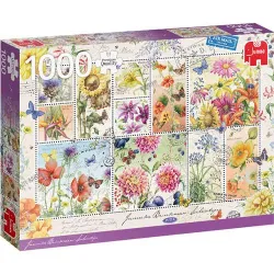 Puzzle Jumbo 1000 piezas Estampas de flores de verano 18812