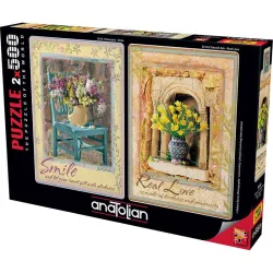 Puzzle Anatolian de 2x500 piezas Sonrisa-Amor real 3610