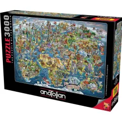 Puzzle Anatolian de 3000 piezas Maravilloso mapa del mundo 4923