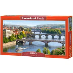 Puzzle Castorland Panorámico Puente Vltava, Praga de 4000 piezas 400096