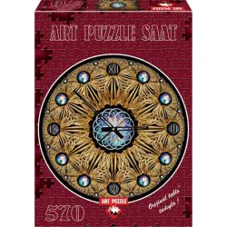 Puzzle Art Puzzle Redondo Reloj de oro de 570 piezas 4148