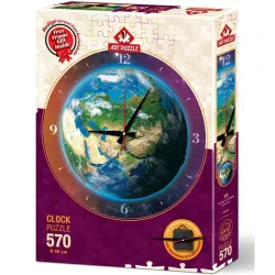 Puzzle Art Puzzle Redondo Reloj El mundo de 570 piezas 5002