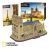 Puzzle 3D Cubicfun National Geographic, Notre Damme, París de 128 piezas DS0986H