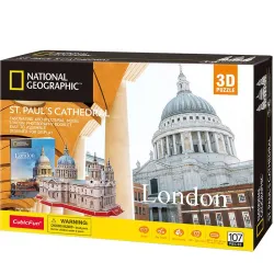 Puzzle 3D Cubicfun National Geographic, Catedral de San Pablo, Londres de 107 piezas DS0991H