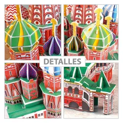 Puzzle 3D Cubicfun Monumentos Catedral de San Basilio, Moscú de 92 piezas C239h