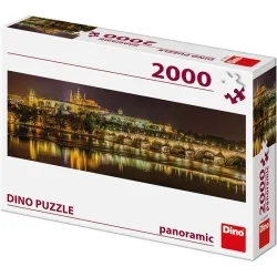 Puzzle Dino Panorámico Puente de Carlos en Praga, República Checa de 2000 piezas 56202