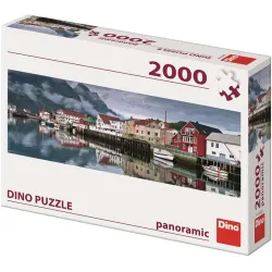Puzzle Dino Panorámico Pueblo pesquero de 2000 piezas 56209