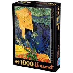 Puzzle DToys Retrato del doctor Gachet, Van Gogh de 1000 piezas 70210
