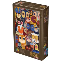 Puzzle DToys Collage de búhos de 1000 piezas 74508