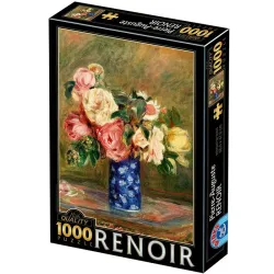 Puzzle DToys Ramo de rosas, Renoir de 1000 piezas 77684
