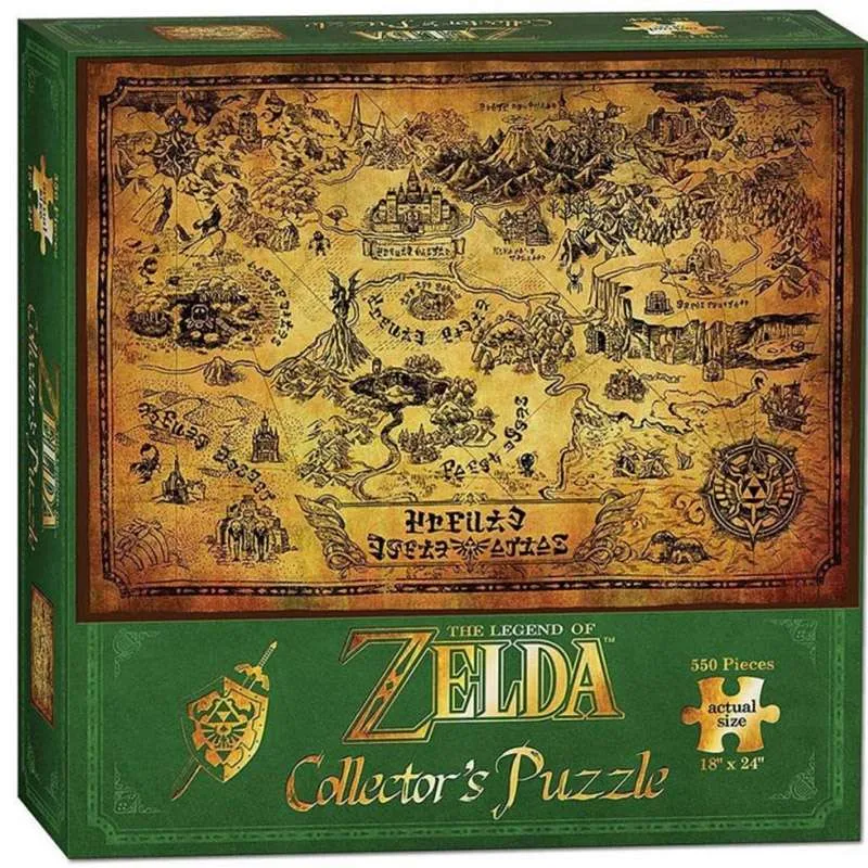 Puzzle Usaopoly La legenda de Zelda, Mapa de Hyrule Edition collector 550 piezas