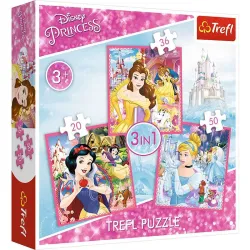 Puzzle Trefl 20-36-50 piezas progresivo Princesas Disney 34833