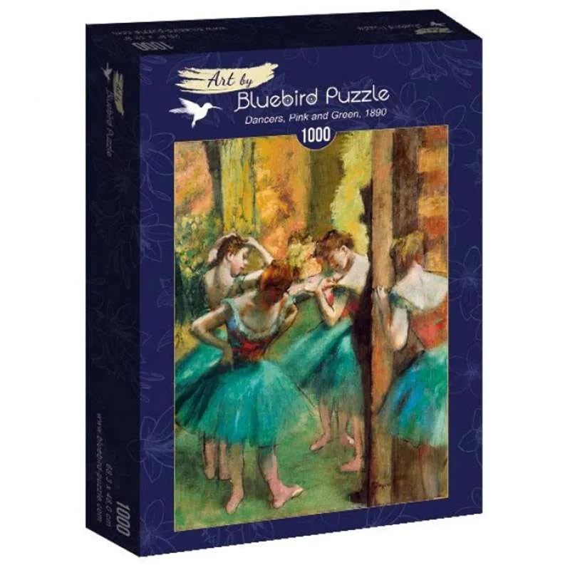 Bluebird Puzzle Bailarinas, rosa y verde, Degas de 1000 piezas 60047