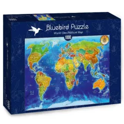 Bluebird Puzzle Mapa geopolítico de 1000 piezas 70337-P