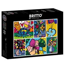 Bluebird Puzzle Collage de flores, Britto de 2000 piezas 90023