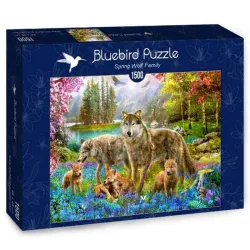 Bluebird Puzzle Familia de lobos en primavera de 1500 piezas 70195