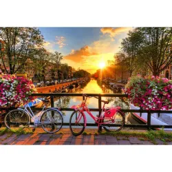 Puzzle de madera Bicicletas de Amsterdam 75 piezas Wooden City