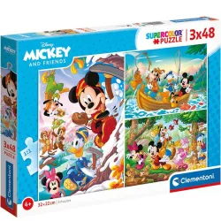Puzzle Clementoni Mickey y sus amigos 3x48 piezas 25266