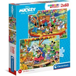 Puzzle Clementoni Mickey y amigos 2x60 piezas 21620