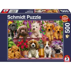 Puzzle Schmidt Estante de perritos de 500 piezas 58973