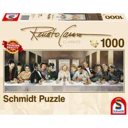 Puzzle Schmidt Panorámico La cena de los famosos de 1000 piezas 57291