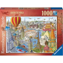 Puzzle Ravensburger La vuelta al mundo en 80 días de 1000 Piezas 169610