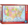Puzzle Eurographics 1000 piezas Mapa de Estados Unidos político 6000-0788