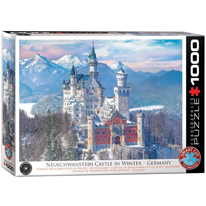 Puzzle Eurographics 1000 piezas Castillo de Neuschwanstein en invierno 6000-5419