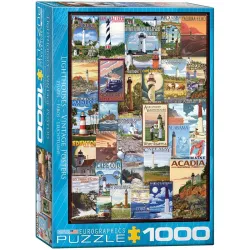 Puzzle Eurographics 1000 piezas Carteles de faros vintage 6000-0779