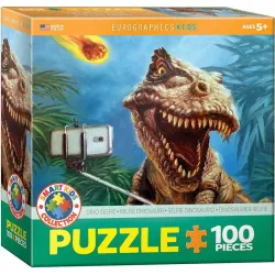 Puzzle Eurographics Kids 100 piezas Dinosaurios Selfie-Heffernan 6100-5555