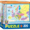 Puzzle Eurographics Kids 200 piezas Mapa de Europa 6200-5374