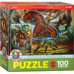 Puzzle Eurographics Kids 100 piezas Dinosaurios carnívoros 6100-0359