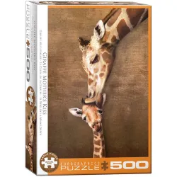 Puzzle Eurographics XXL 500 piezas El beso de la mamá jirafa 6500-0301