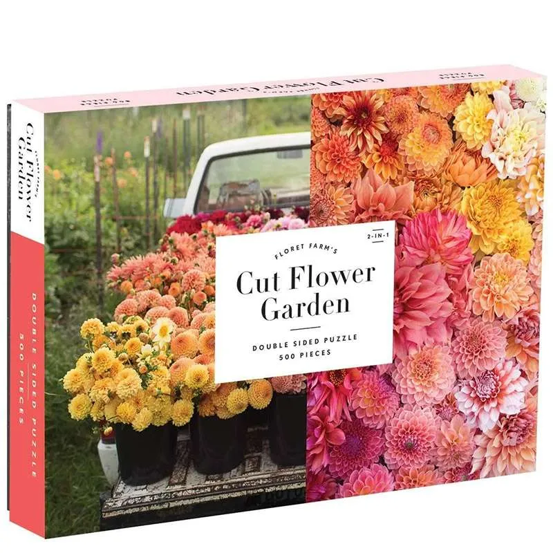 Puzzle Galison Floret Farm's Cut Flower Garden de doble cara de 500 piezas
