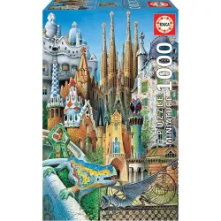 Educa puzzle 1000 miniature. Collage Gaudí 11874