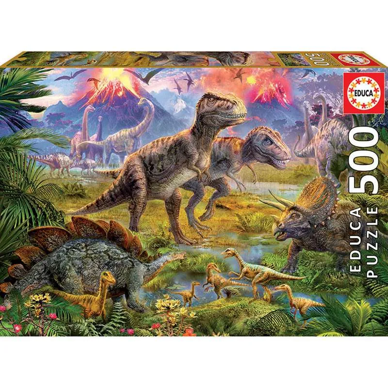 Educa puzzle 1000. Encuentro de Dinosaurios 17971