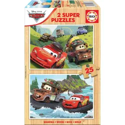 Educa super puzzle madera 2x25 piezas Cars 18877