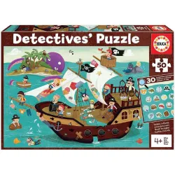 Educa puzzle Detective 50 piezas Piratas 18896
