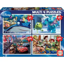 Educa multi puzzle progresivo 50-80-100-150 piezas Disney Pixar 15615