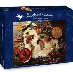 Bluebird Puzzle Mapa del mundo en especias de 3000 piezas 70014