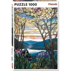 Puzzle Piantik de 1000 piezas Magnolias e Iris de Tiffany 552045