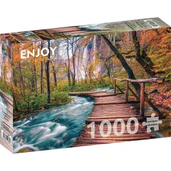 Puzzle Enjoy puzzle de 1000 piezas Arroyo del bosque en Plitvice, Croacia 1089