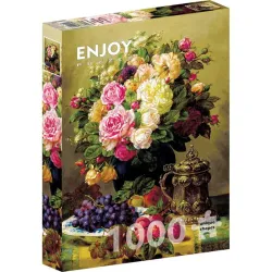 Puzzle Enjoy puzzle de 1000 piezas Naturaleza muerta con rosas, Robie 1107