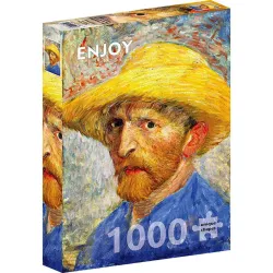 Puzzle Enjoy puzzle de 1000 piezas Autorretrato con sombrero de paja, Van Gogh 1143
