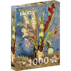 Puzzle Enjoy puzzle de 1000 piezas Florero con Gladiolos y Asteres Chinos, Van Gogh 1161