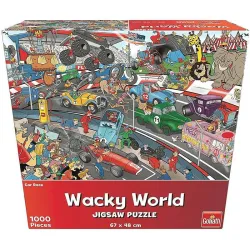 Puzzle Goliath Wacky World de 1000 piezas Carrera de coches 918556