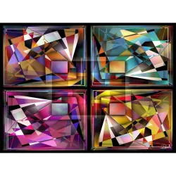 Puzzle Jacarou Bling Bling Abstracto de 1000 piezas